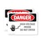 Signmission High Voltage Inside Do Not Enter Danger Sign, Vinyl Decal, 24in W x 18in L, 2PK OS-2PACK-DS-D-1824-L-1332 - alternate 1